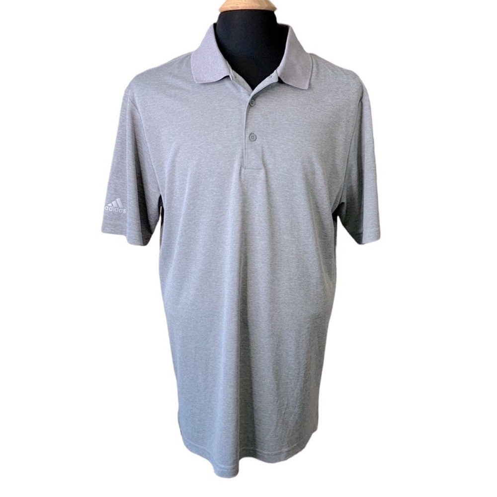 Adidas Gray Primegreen Polo Shirt UPF 50  Size Large New with tags!